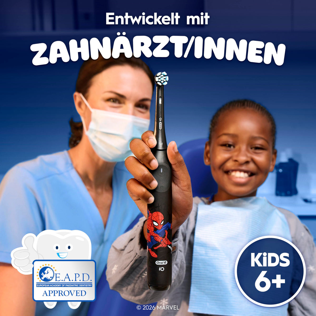 Oral-B iO Perii de schimb Kids 6+ Marvel Spiderman, Negru, 8 bucăți - 8700216932295
