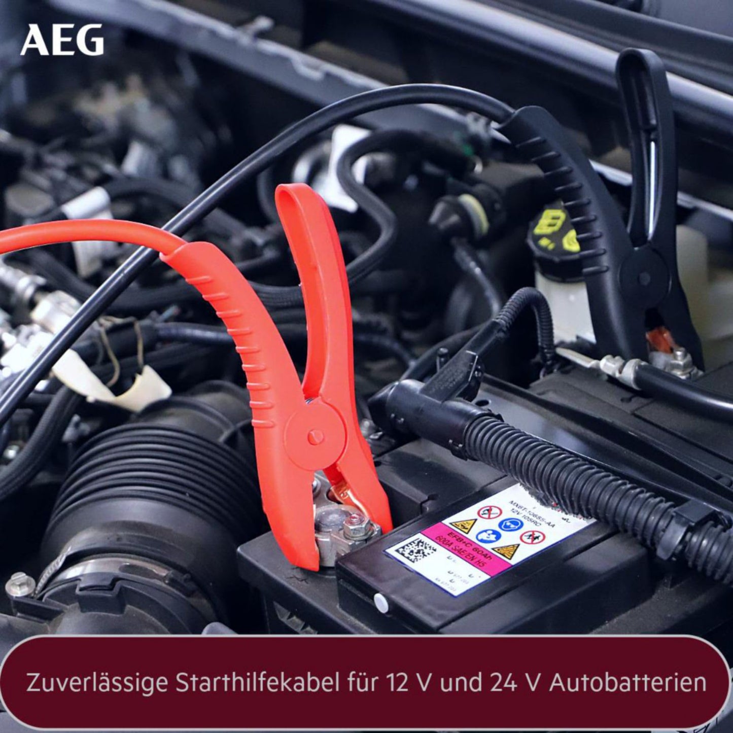 AEG jumper cable SP 25 "Alu-Tec, for 12 volts and 24 volts, in storage bag, DIN 72553 - 97204