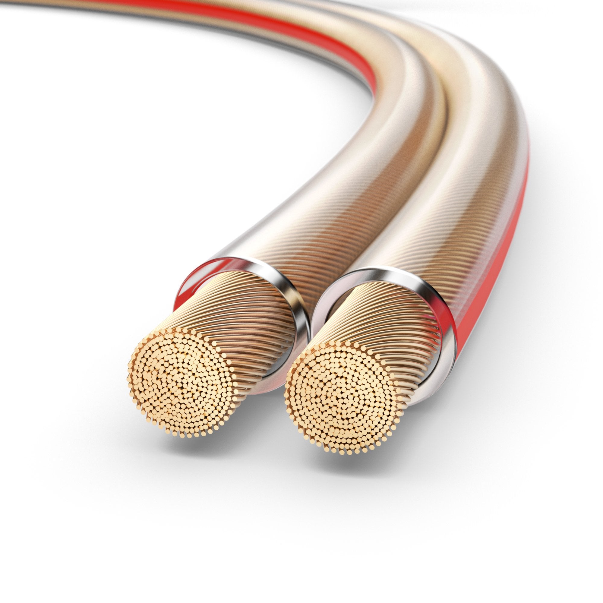 PureLink speaker cable OFC 2x2.50mm², (0.20mm), 50.0m, transparent with red characteristic curve - SE-SP060-050
