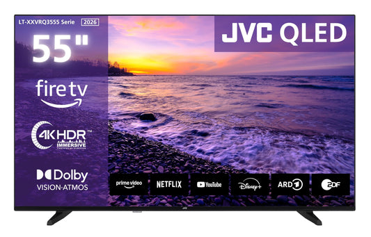 JVC TV 55 inch Fire TV 4K QLED Smart TV with Dolby Vision HDR