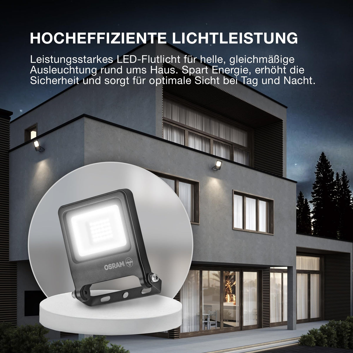 Osram ENDURA FLOOD PC LED Floodlight 50W 4000K Gray - 4099854486104