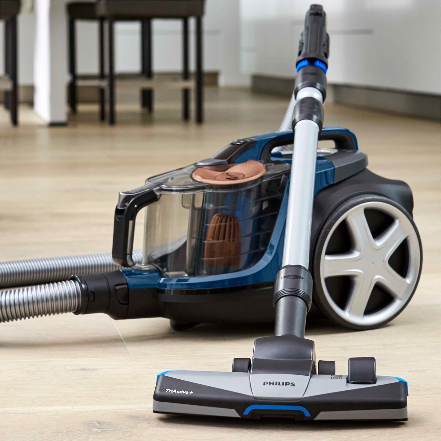 PHILIPS PowerPro Expert Bagless Vacuum Cleaner - Compact, 900 W Motor, PowerCyclone 8 Technology for Strong Suction, Multi-Surface Cleaning, Allergy Lock, Super Turbo Brush (FC9745/09)