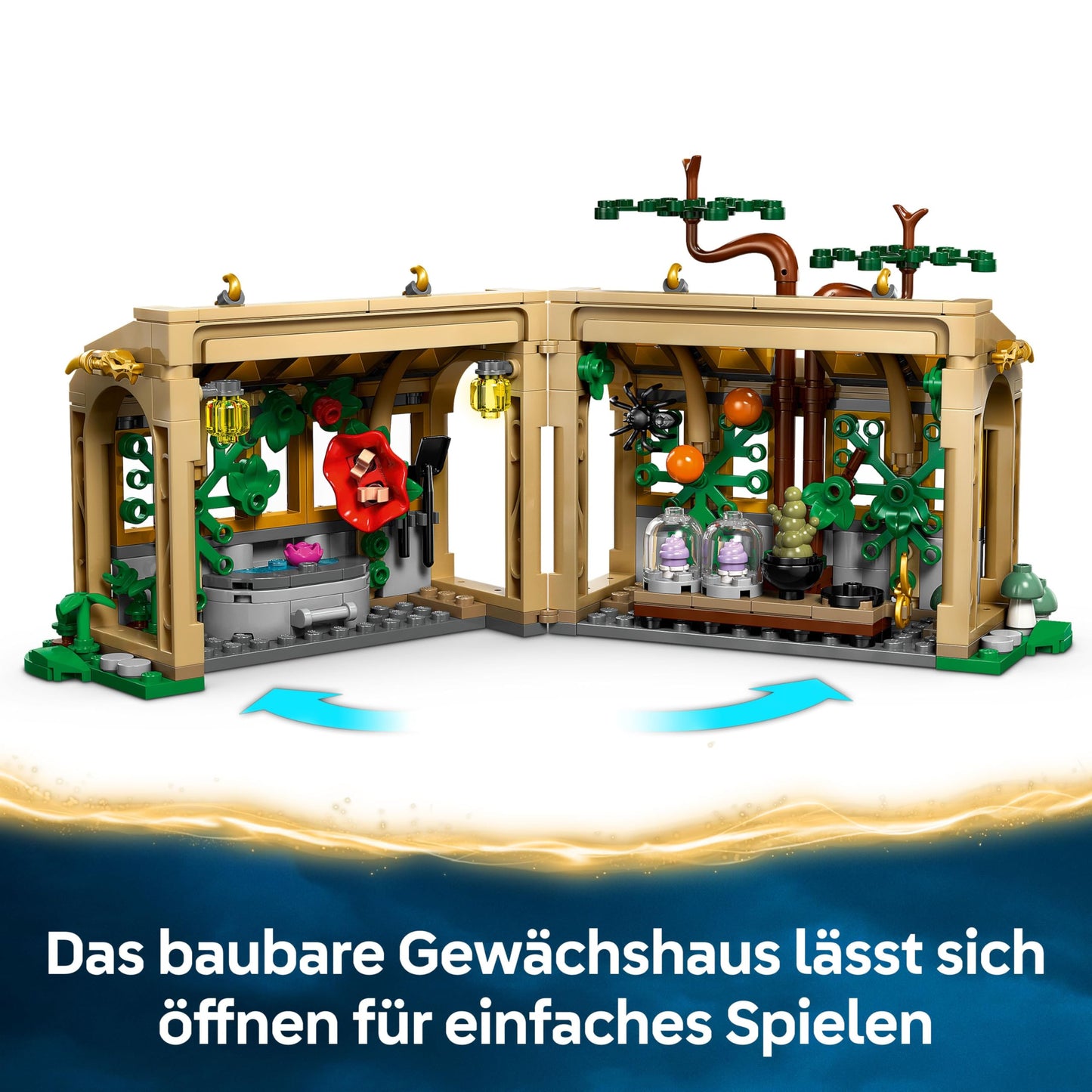 LEGO Harry Potter Hogwarts Castle: Herbology Lessons - Playset with Neville Longbottom, Hermione Granger, Professor Sprout, 3 Mandrakes and Greenhouse - Gift for Children Ages 8 and Up - 76445