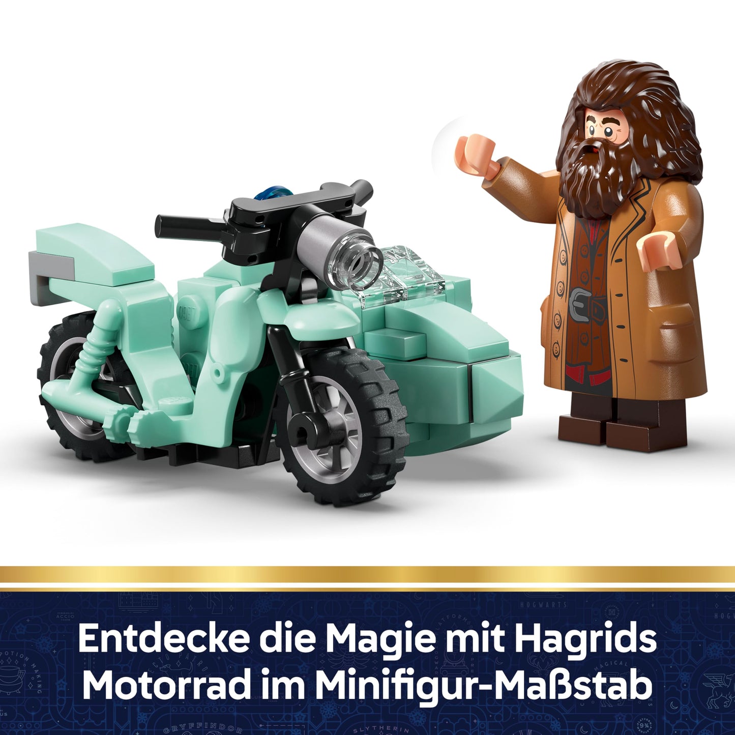 LEGO Harry Potter Hagrid and Harry's Escape from Privet Drive - Motorcycle toy with 4 minifigures - 2 Death Eaters, a street scene - Gift for girls, boys and fans aged 8 and over - 76459