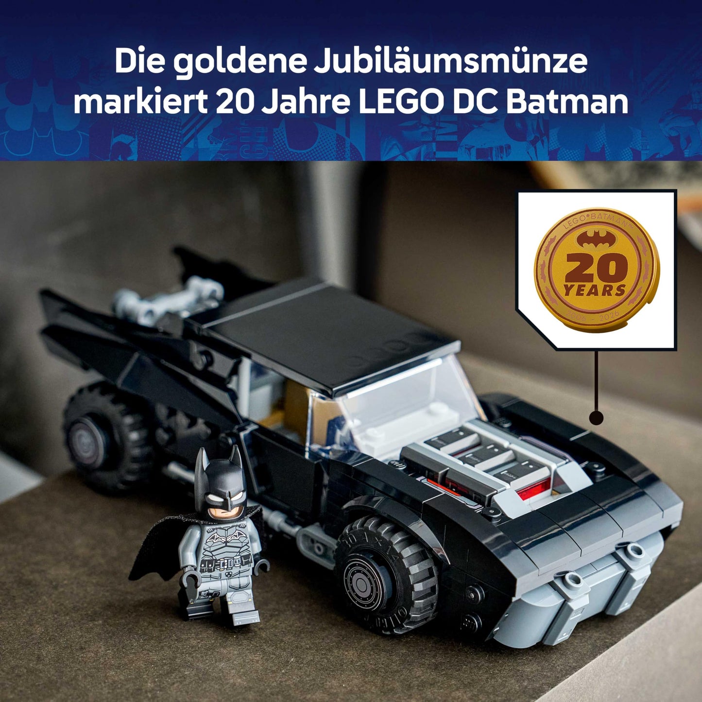 LEGO DC Batman: The Batman Batmobile - children's toy - playset with model car and superhero minifigure for children aged 9 and up - creative gift for boys, girls and fans - 76332
