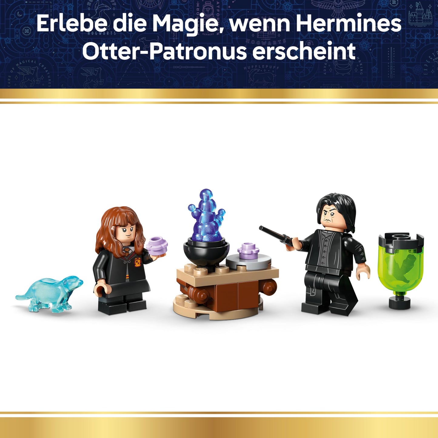 LEGO Harry Potter Cauldron: Secret Potions Classroom - DIY Set for Desk or Bedroom with Patronus and Hermione and Snape Minifigures - Gift for Children Ages 10 and Up - 76464
