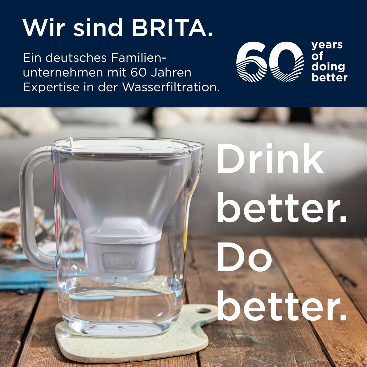 BRITA Water Filter Pitcher MAXTRA Style Essential, 1x Pure Performance Filter - 140762