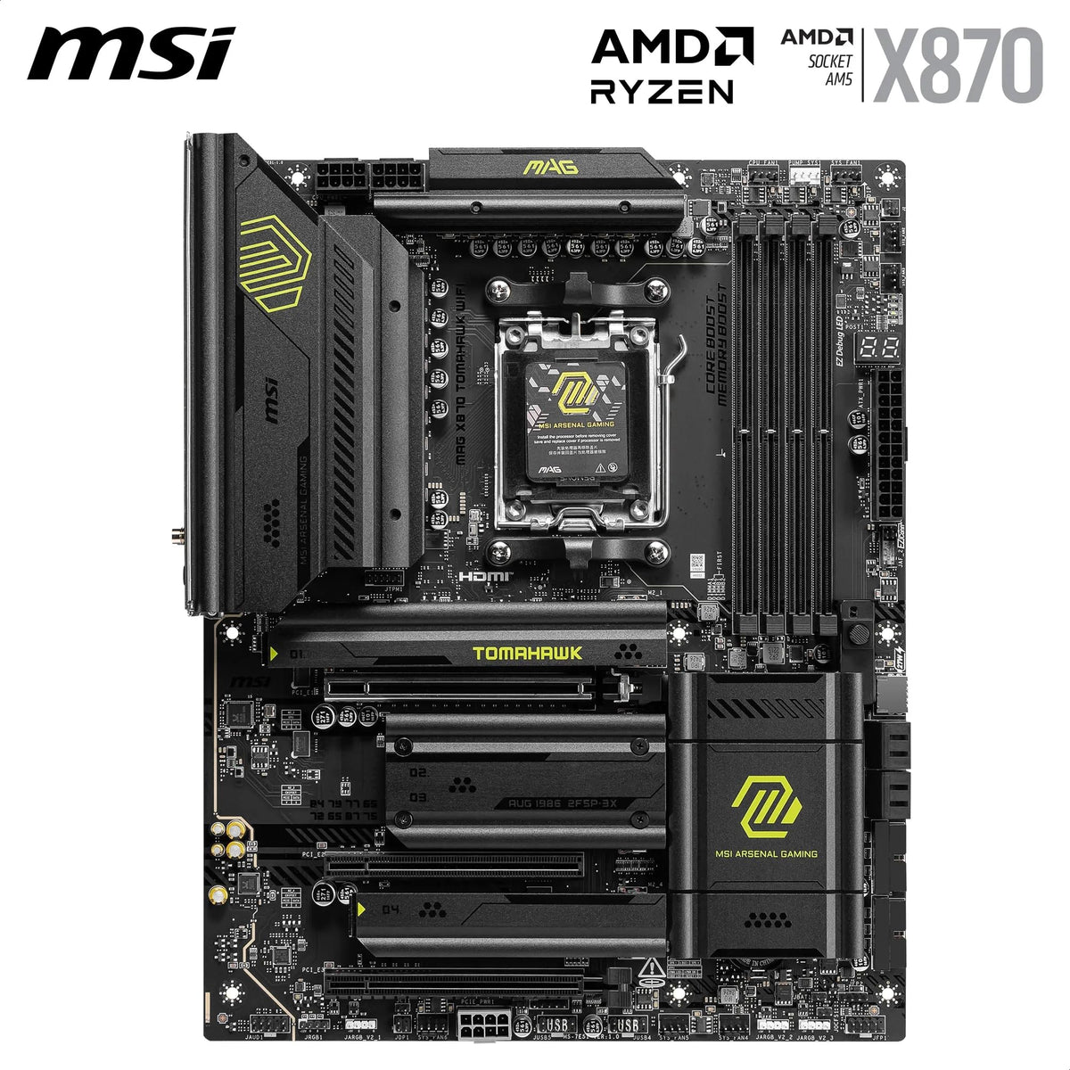 MSI MAG X870 Tomahawk WiFi - AM5 ATX Motherboard - 7E51-001R