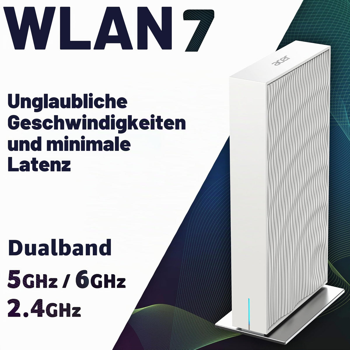 Acer Wave 7 | Wi-Fi 7 Mesh Router | Single Pack | 2.5G Ethernet - T7c