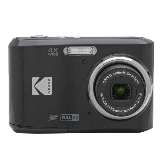 Kodak Pixpro FZ45-16.44 Megapixel Digital Compact Camera, 4X Optical Zoom, 2.7 Inch LCD, 720p HD Video, AA Battery - Black - FZ45BK