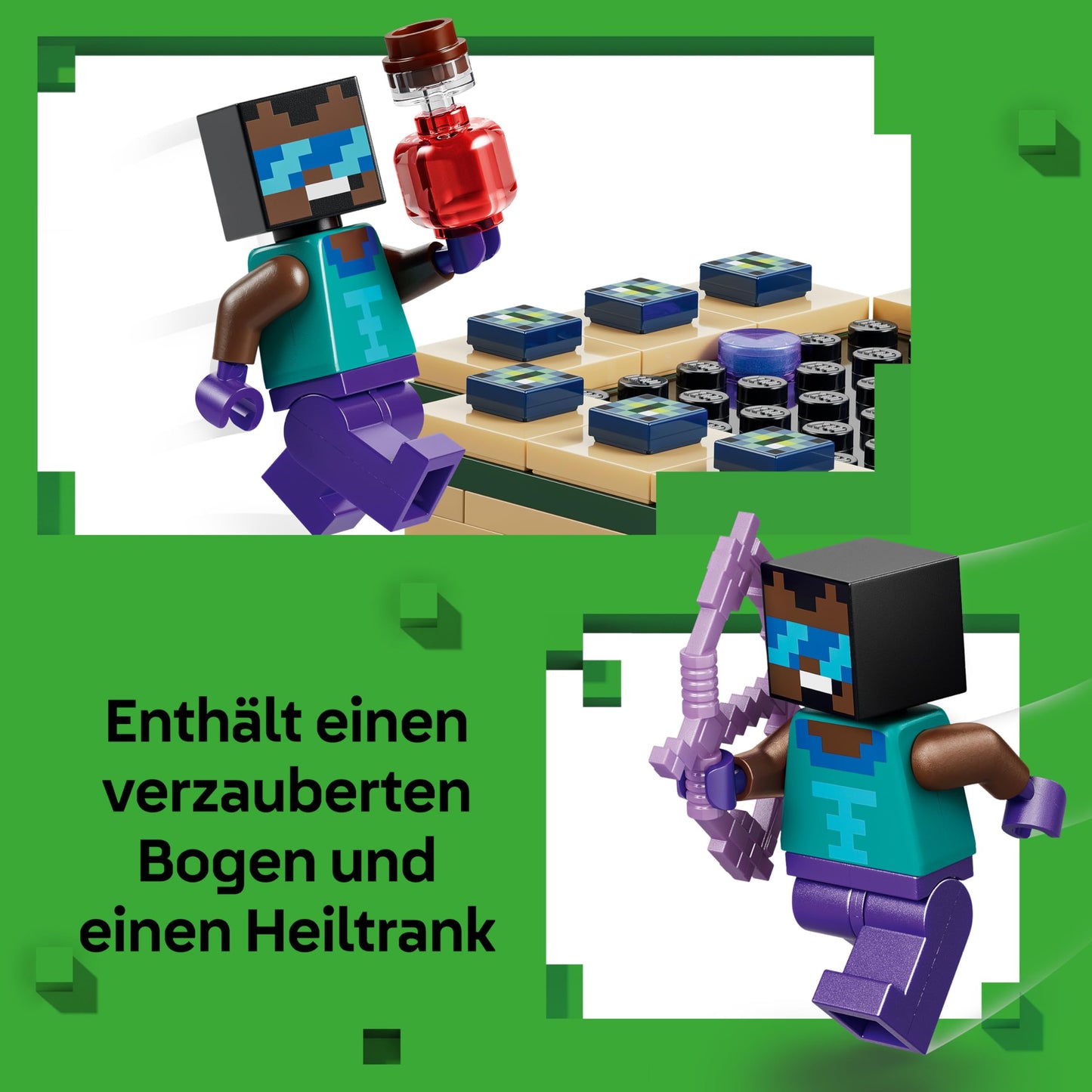 LEGO Minecraft Journey through Nether and End Portal - Children's toy with heroes, Enderman and Baby Hoglin figures - Set with Minecraft figure - Gamer gift for boys and girls aged 7 and up - 21584