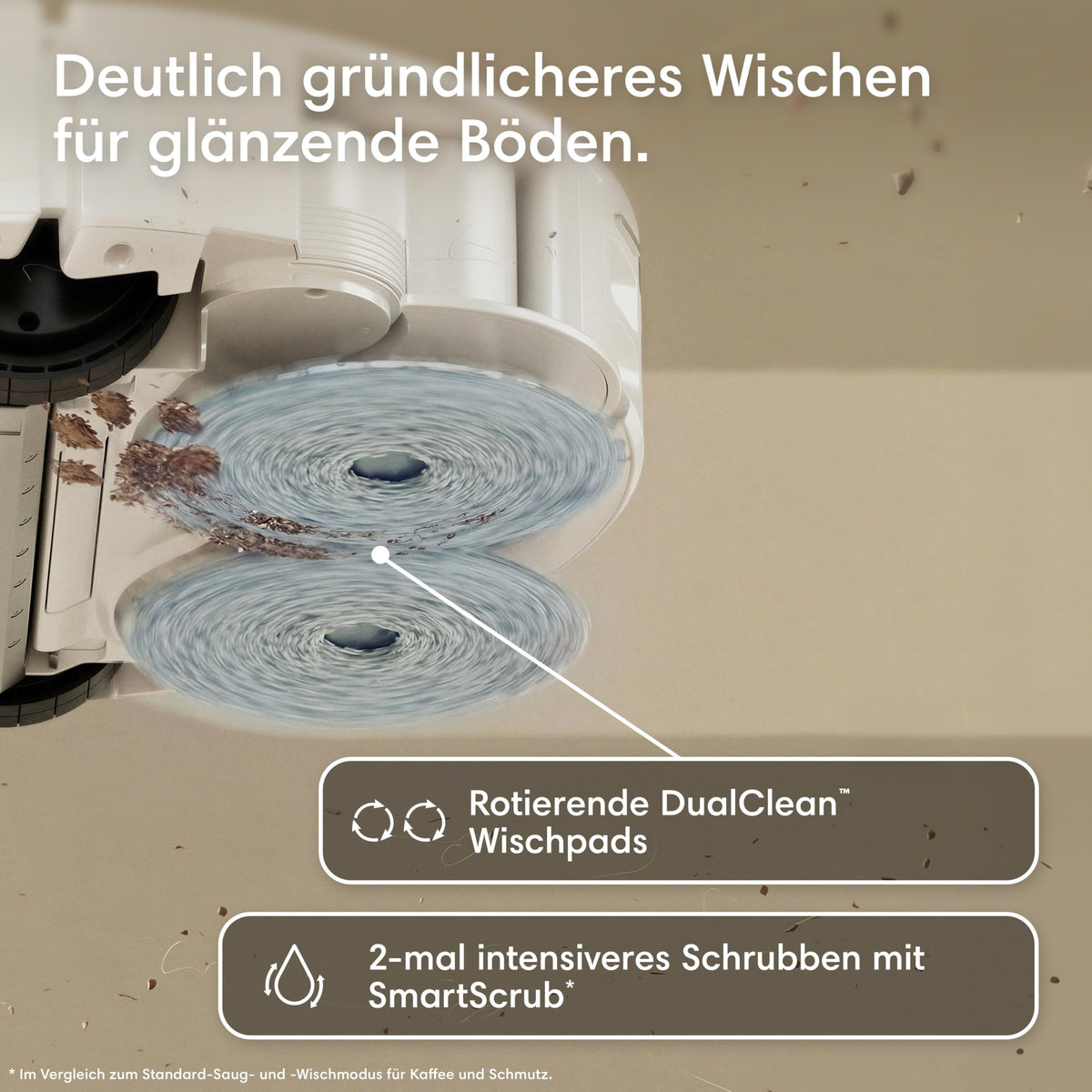 iRobot Roomba Plus 416 Vacuum Robot, AutoWash Base, Rotating Mopping Cloths - G282240