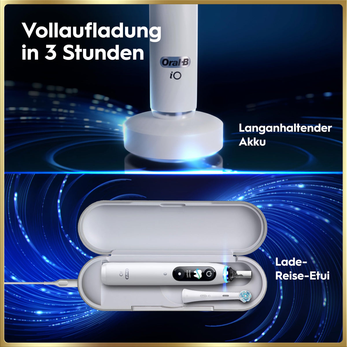 Oral-B iO - our most advanced technology with individually powered bristles and a dentist-inspired round brush head. - iOM9.1A1.ADH