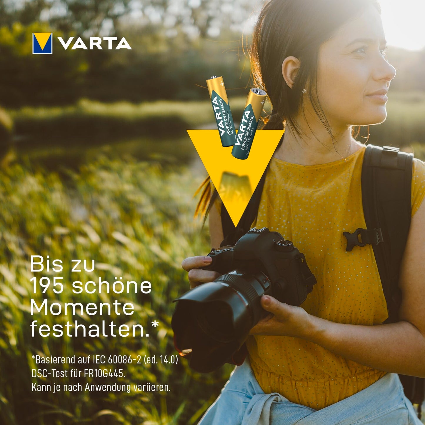 VARTA AAA batteries, rechargeable, 8 pieces, battery, power on demand, 1000 mAh Ni-MH, pre-charged, ready for immediate use [Exclusive to Amazon] - HU-XI-201