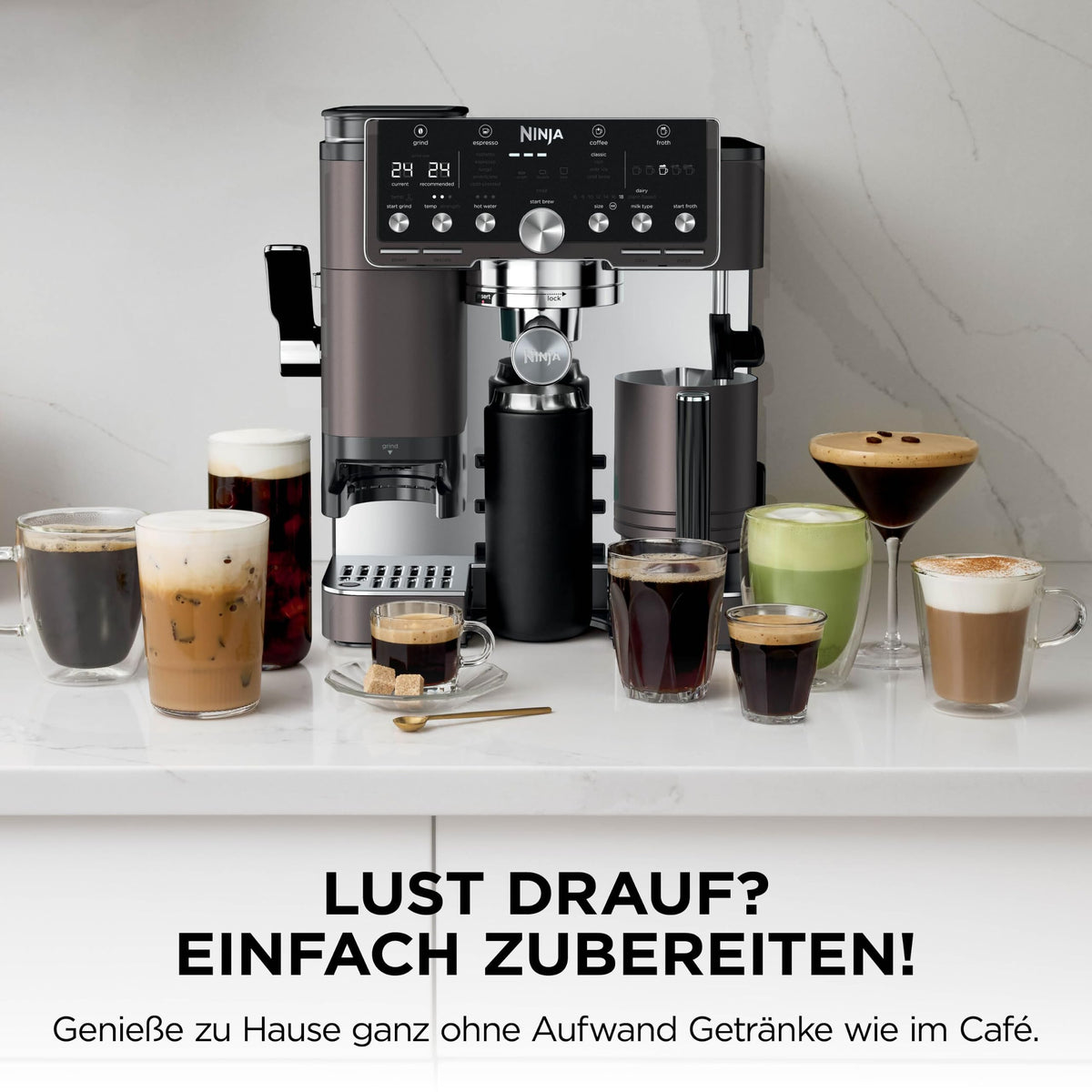 Ninja Luxe Pro 3-in-1-Masina de cafea cu râșniță, ES701EUBR