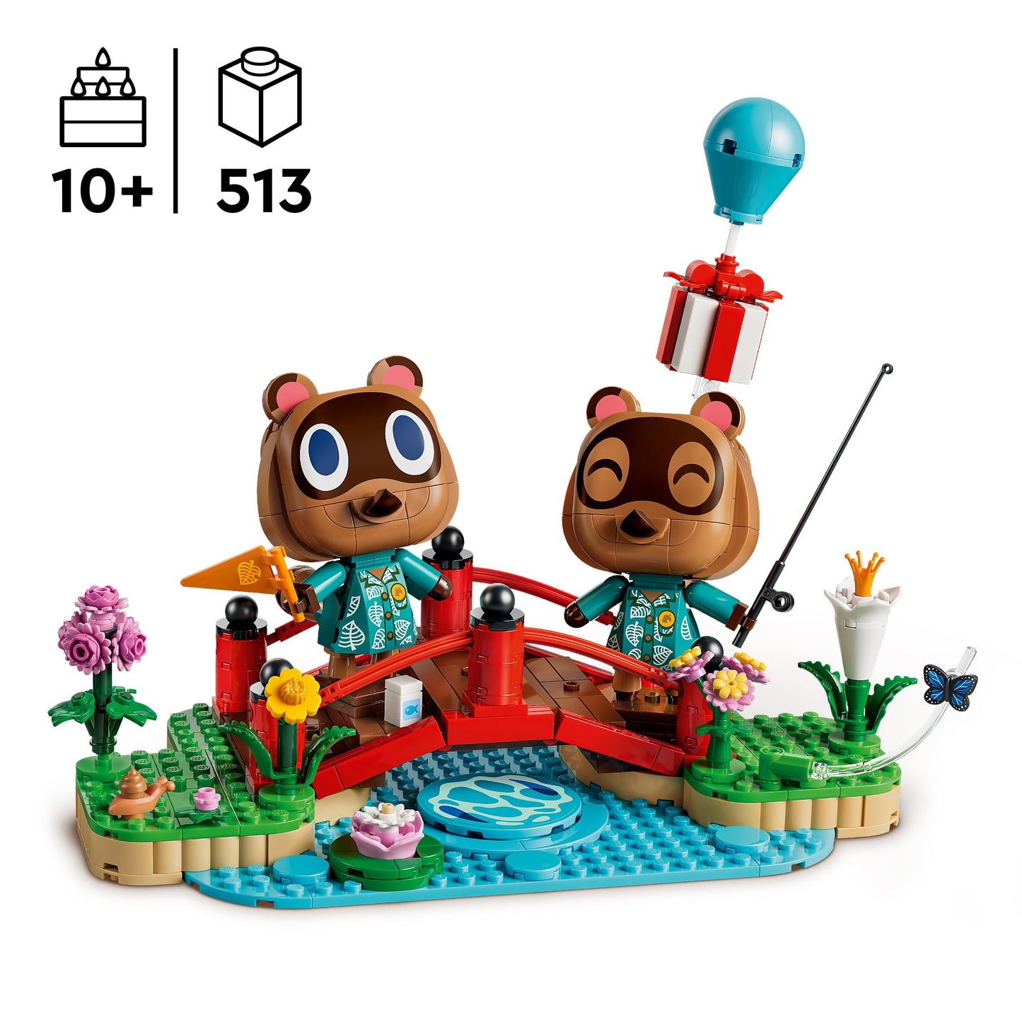 LEGO Animal Crossing excursion with trick and drag toys - raccoon figures with accessories - DIY children's room decoration - gamer gift for girls and boys aged 10 and over 77059