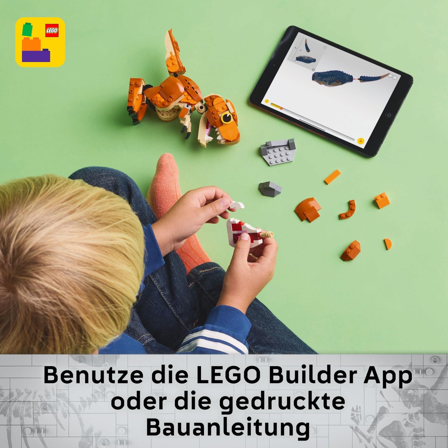LEGO Jurassic World Little Eatie: T.Rex, building toy for boys and girls aged 7 and up, building set with dinosaur, gift for children, model with movable mouth, head and tail 76967