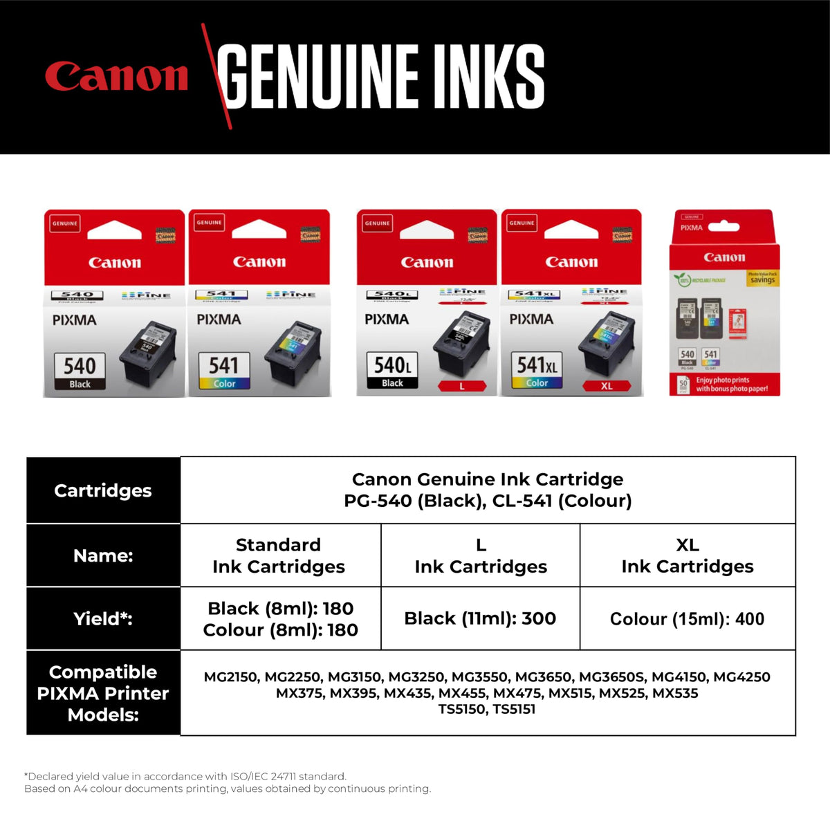 Canon Original Ink CL-541, Standard Size, Color, Plastic Packaging (Old Version)