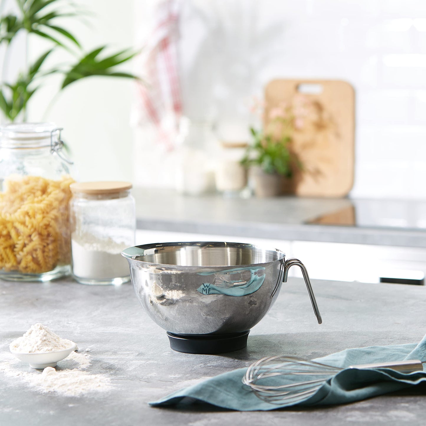 WMF Function Bowls mixing bowl 1.25l, stainless steel bowl 20 cm, Cromargan polished stainless steel, dishwasher safe, stackable - 06.4565.6030