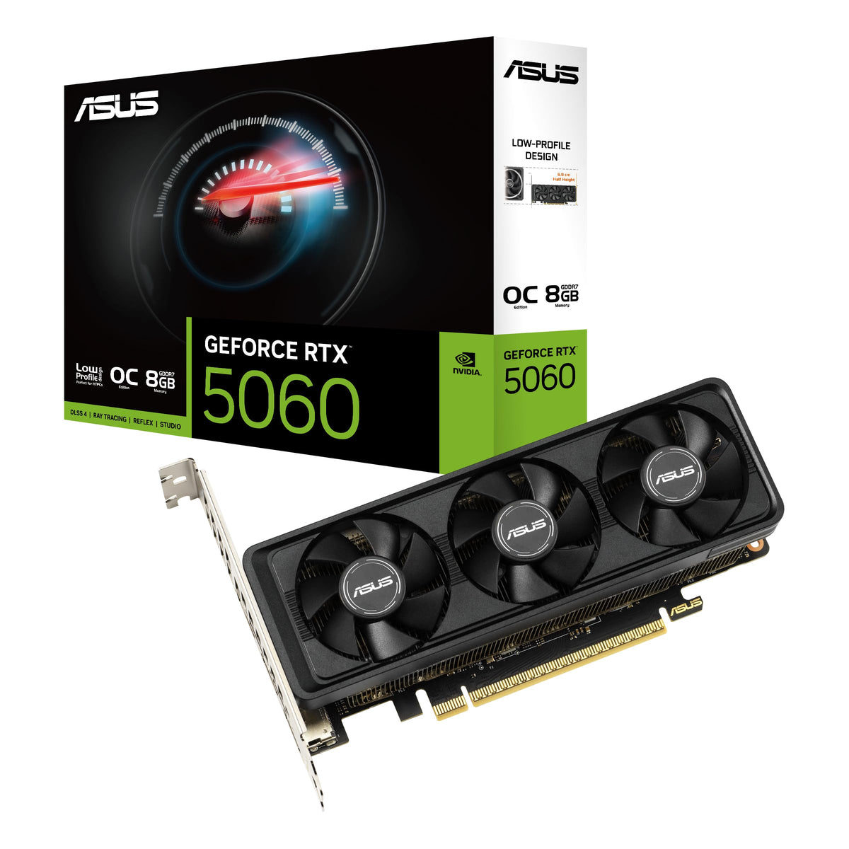 ASUS GeForce RTX 5060 LP BRK 8GB OC Edition Low Profile Gaming Graphics Card - 90YV0N90-M0NA00