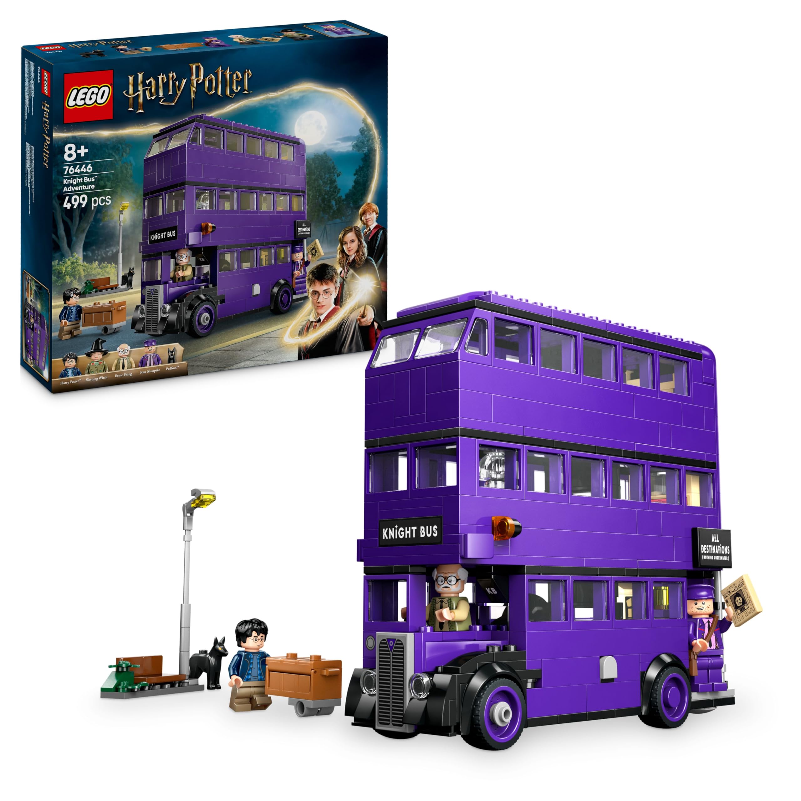 LEGO Harry Potter Adventures with the Knight Bus - Toy from the Wizarding World with 5 minifigures and accessories with magic wands - Gift for girls and boys aged 8 and up - 76446