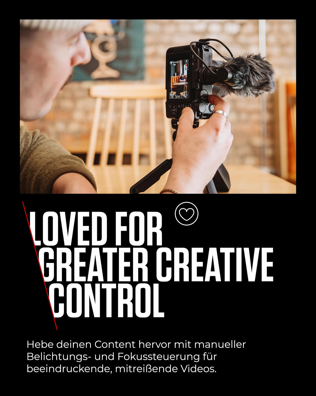 Canon EOS R50 V – Vlog camera (body) compatible with RF lenses | Content creator equipment for vlogging & travel | Bluetooth-enabled - R50V