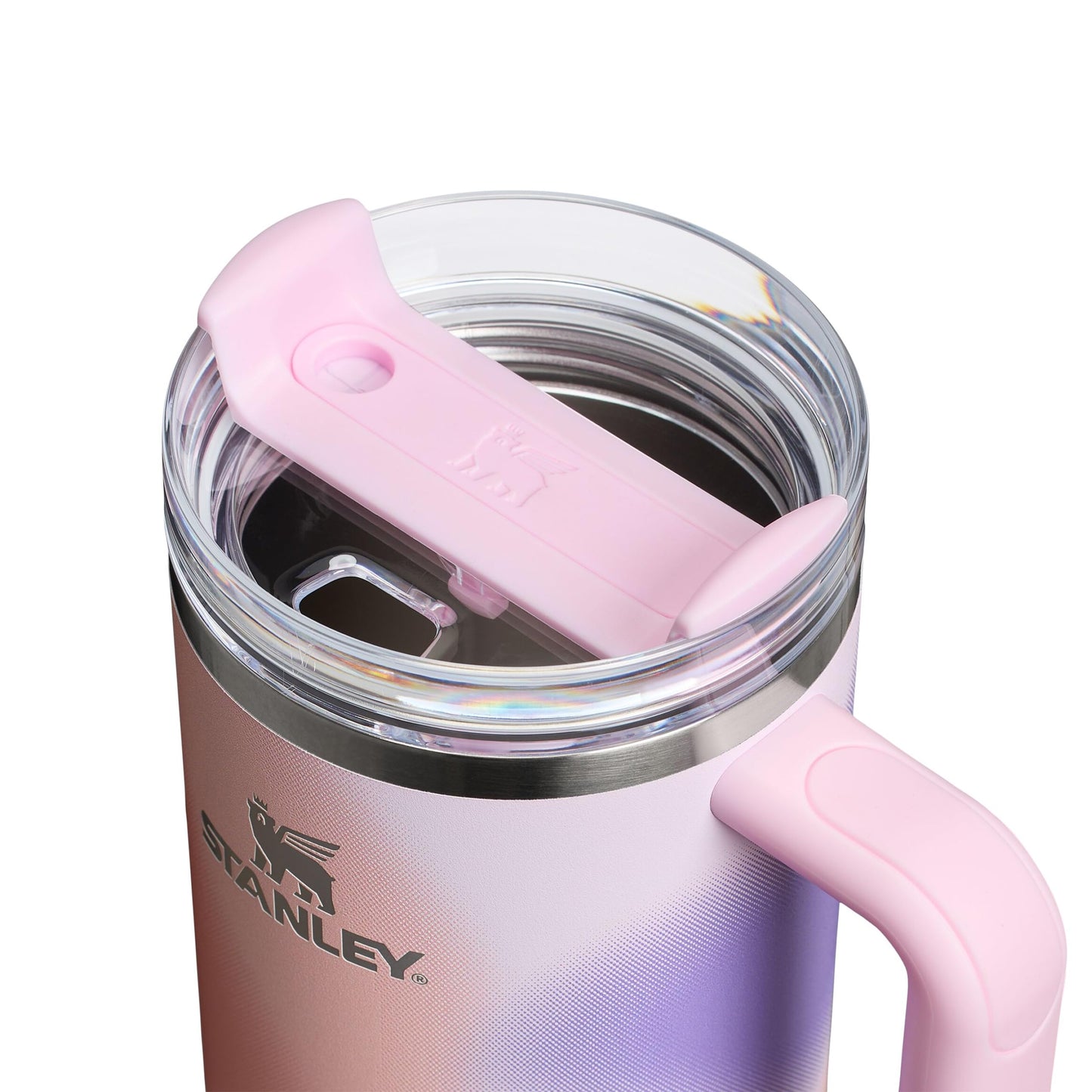 STANLEY 1913 Quencher H2.0 Flowstate Drinking Bottle with Straw 1.2L - Thermo Mug Cools for 11 Hours - 48 Hours Ice Cooled - Thermos Bottle BPA Free - Stainless Steel Drinking Cup - Rose Petal Motion - 100000115662