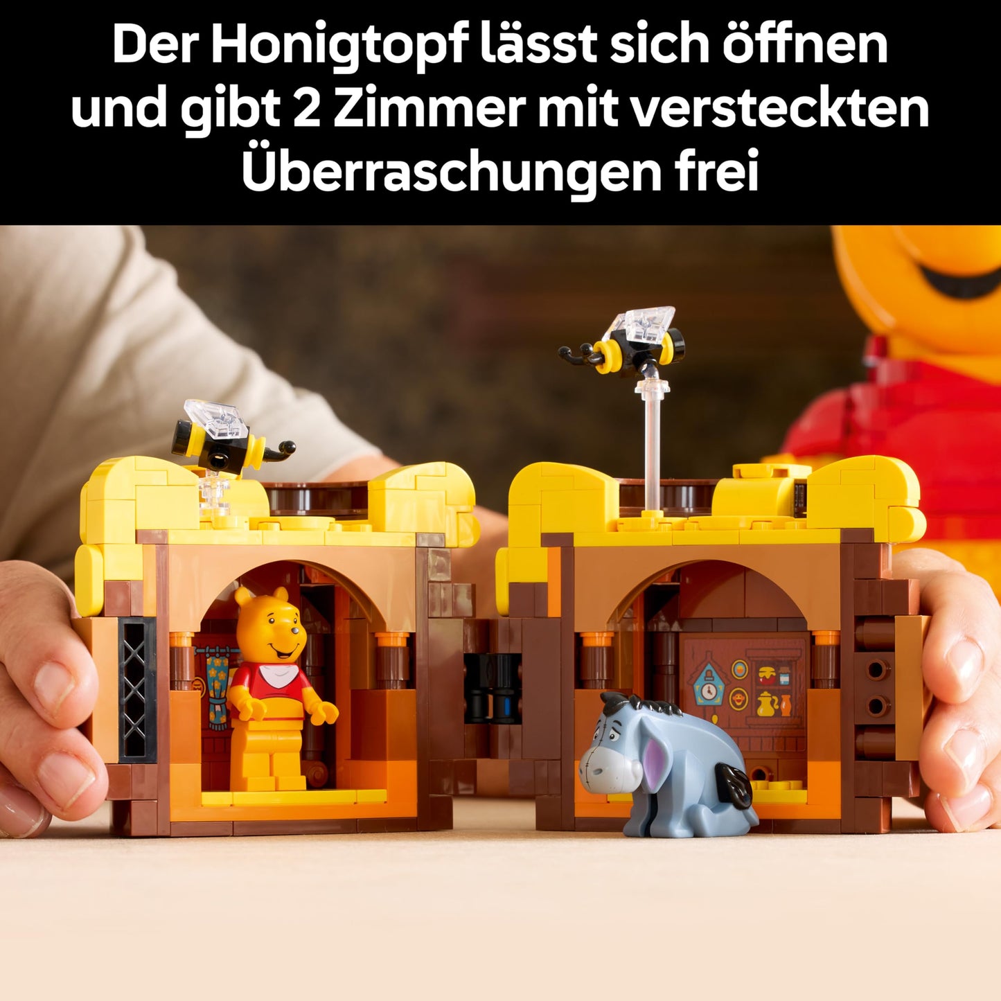 LEGO | Disney Winnie the Pooh - model building for adults to display - with honey pot, collector's minifigure & Eeyore figure - DIY nostalgic gift idea for fans - 43300