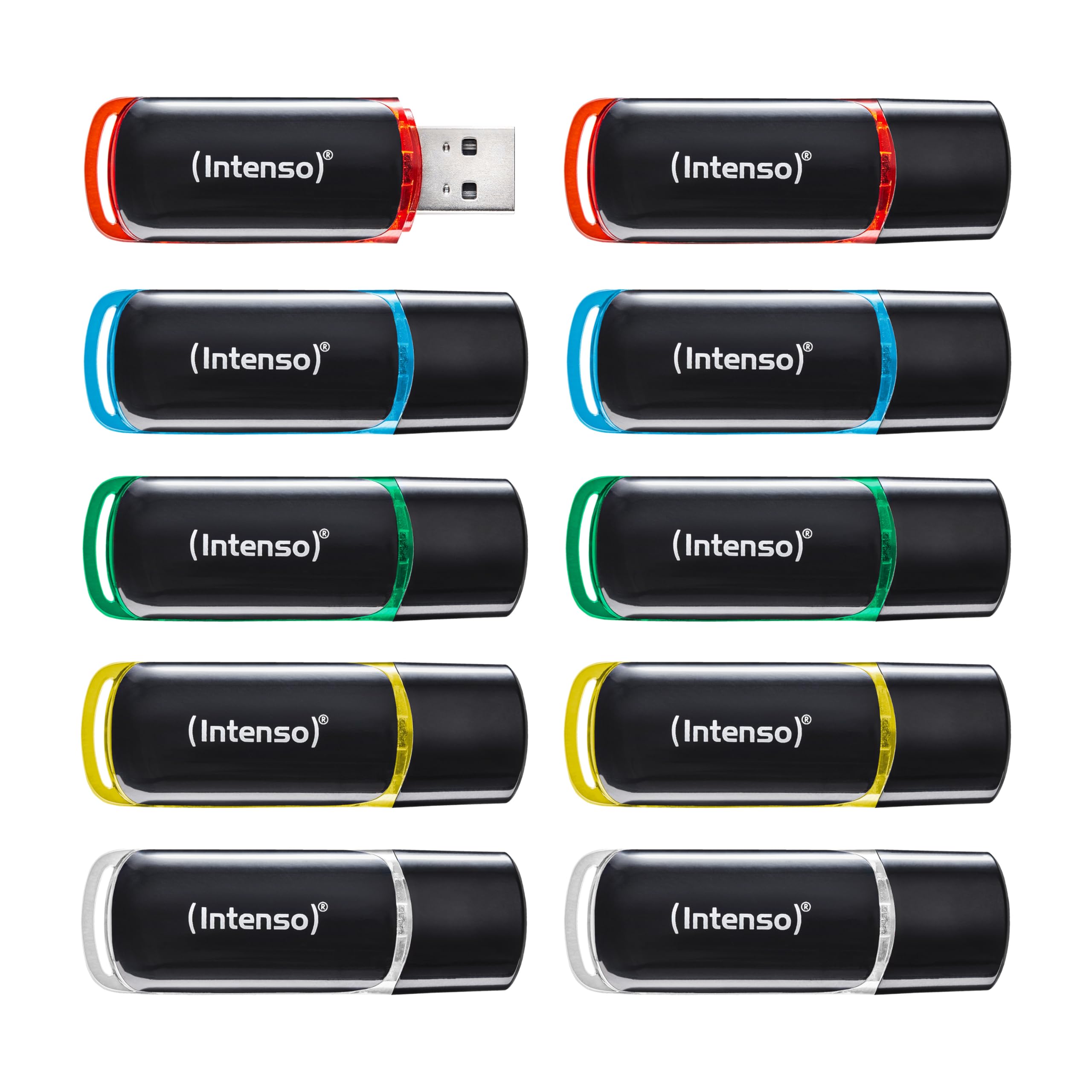 Intenso USB Stick Business Line Multipack 4GB Set of 10 - USB 2.0 High Speed USB-A Flash Drive - up to 28 MB/s - compatible with Windows & Mac - 3511551