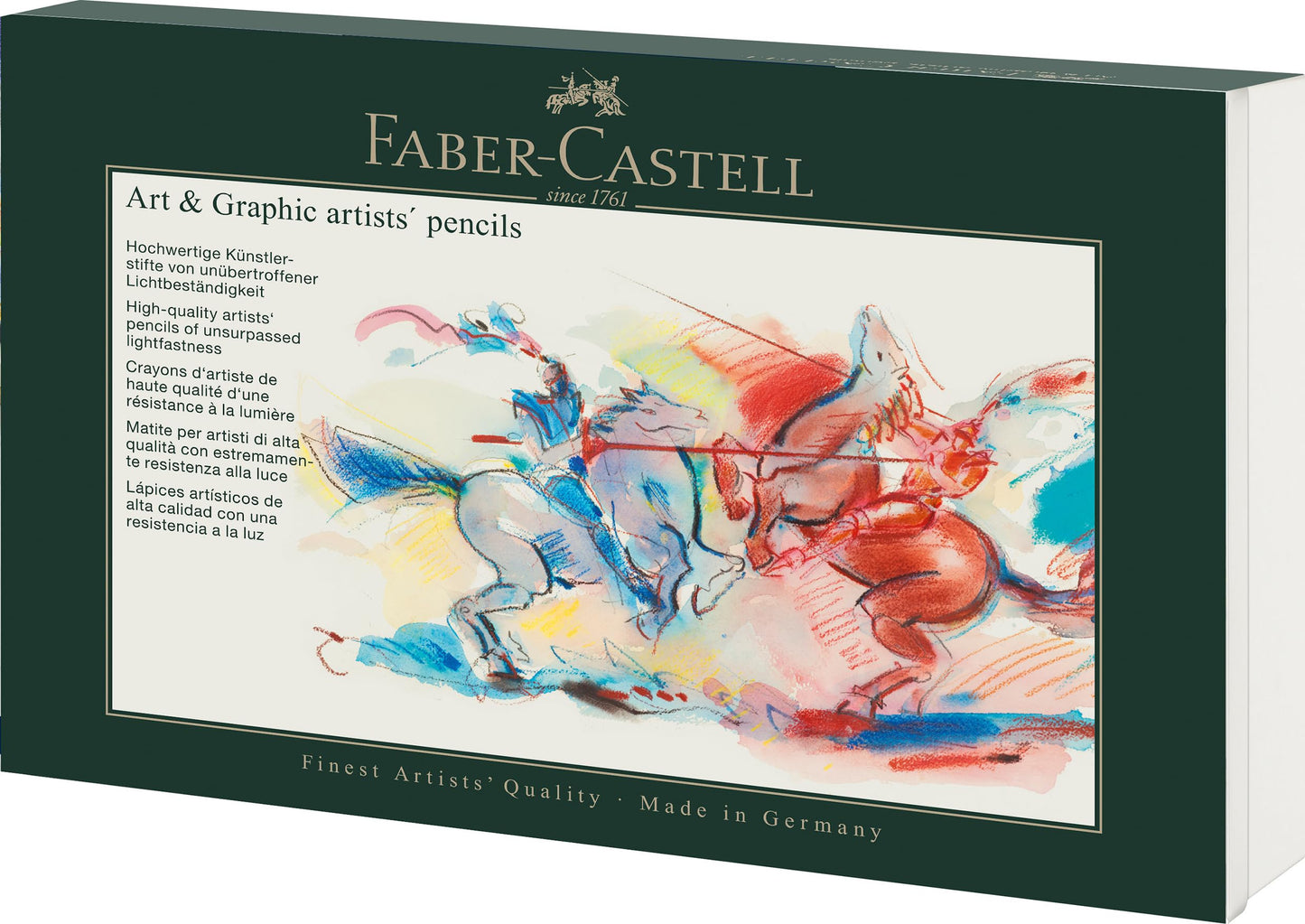 FABER-CASTELL - Art & Graphic Set, 36 pieces with pencils and colored pencils - 210008