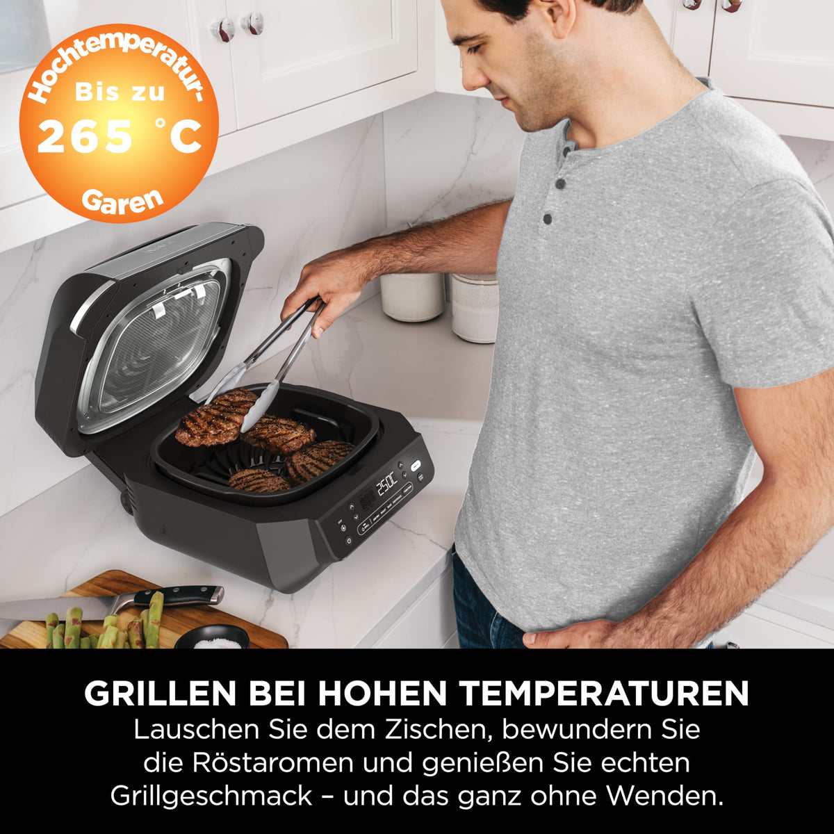 Ninja 5-in-1-Grill & -Heißluftfritteuse pentru interior, EG351EU
