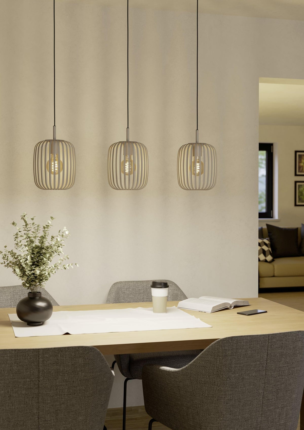 EGLO Pendant Lamp Romazzina, Dining Table 3-Light Pendant - 900497