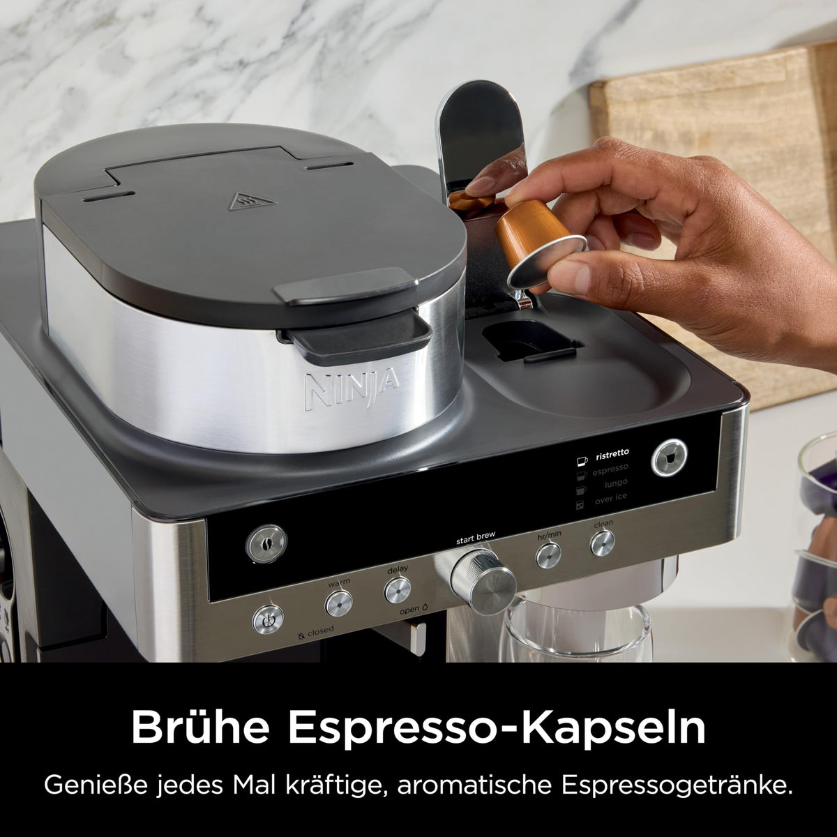 Ninja Prestige 2-in-1 aparat de cafea cu filtru și capsule, negru - CFN802EU