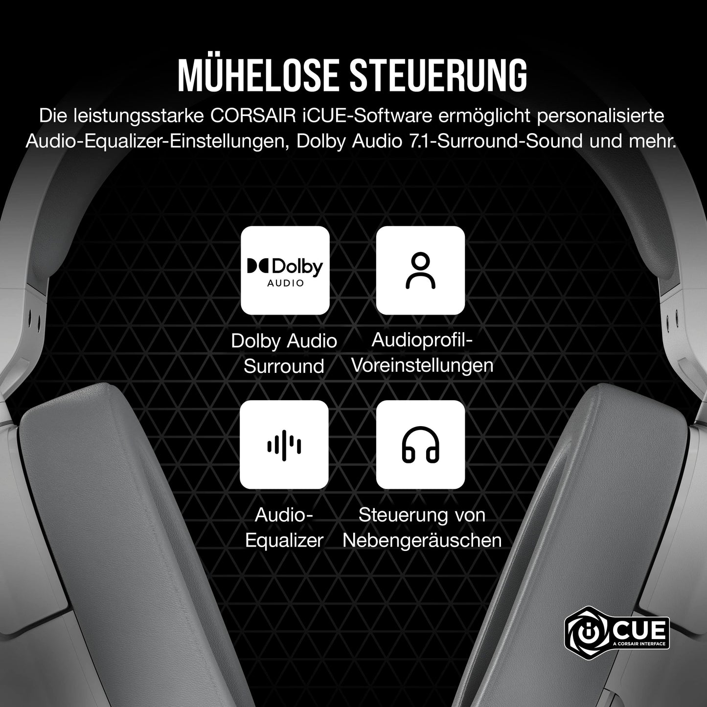 Corsair HS55 Surround Wired Gaming Headset - White - CA-9011266-EU