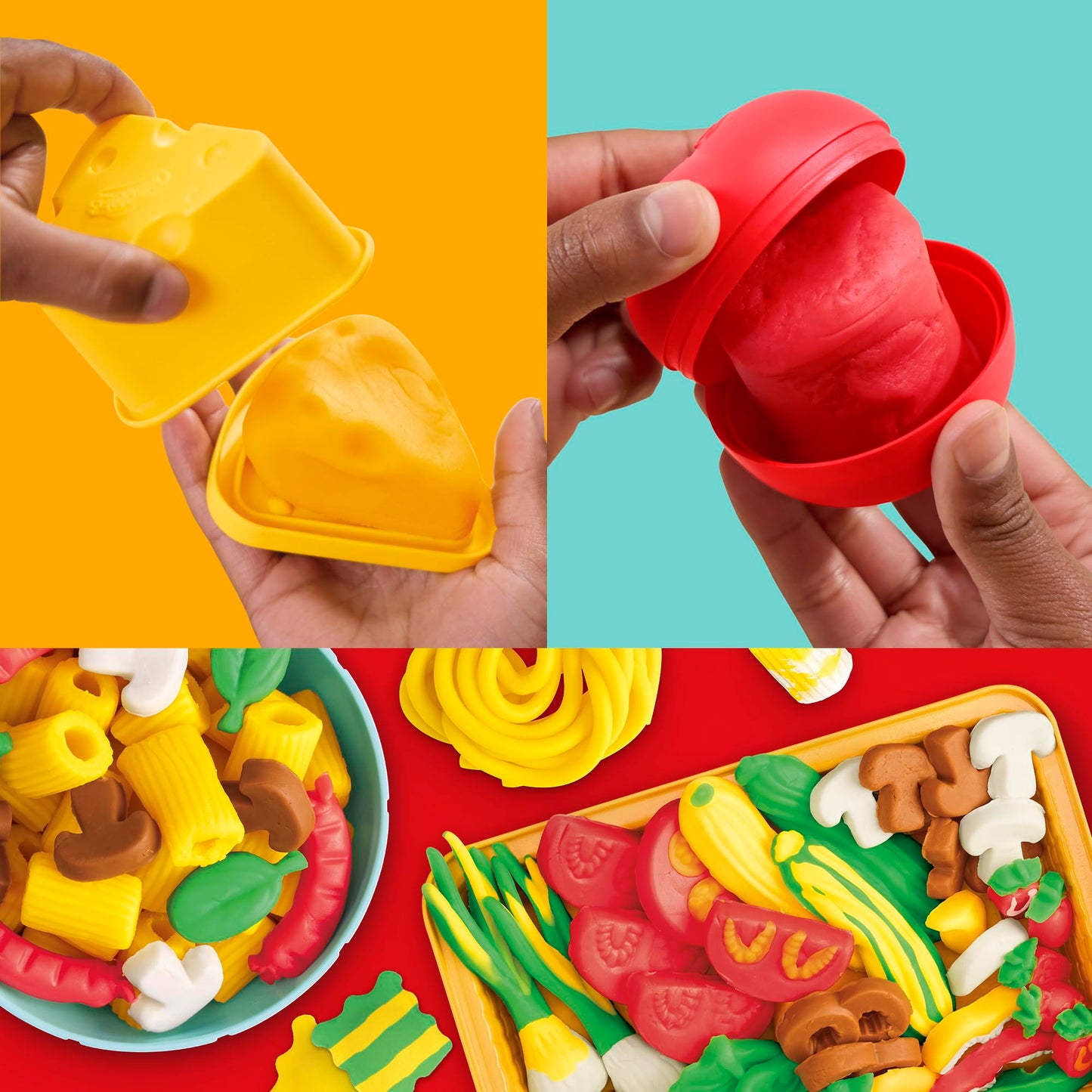 Play-Doh Sizzling Fun Kitchen, play set with realistic cooking sounds, more than 25 play snacks for kneading, for children to knead and play, ages 3 and up - G23095L0