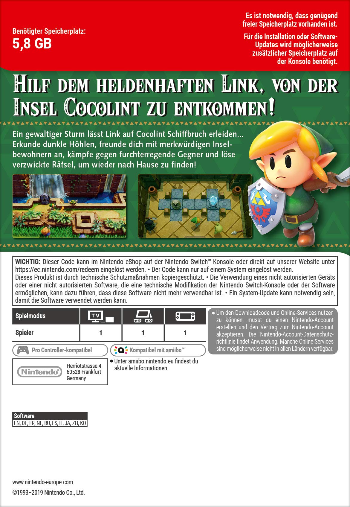 The Legend of Zelda: Link's Awakening | Switch - Download Code - F24H