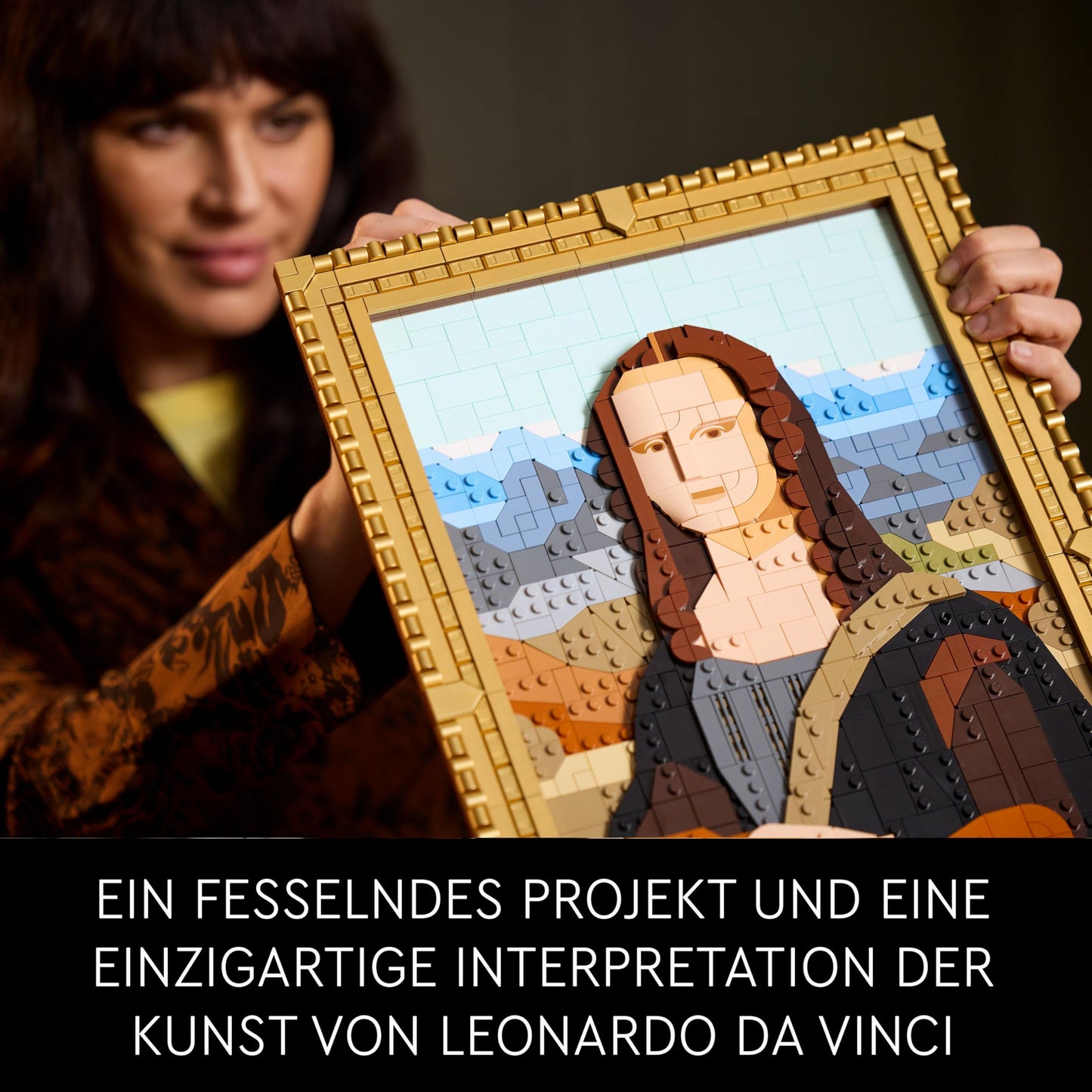 LEGO Art Mona Lisa Adult Set Leonardo da Vinci Painting Hanging Creative Activity for Men Women Gift for Art Lovers Italian Renaissance Art 31213