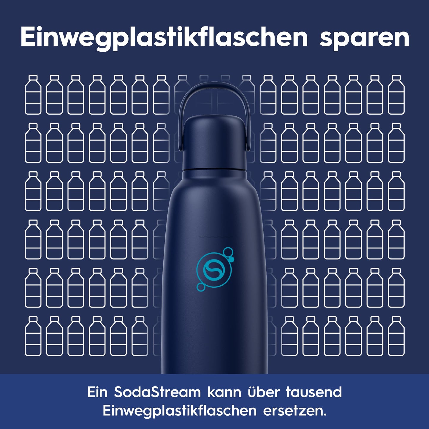 sodastream Fizz & Go stainless steel soda bottle 0.9 l, double-walled insulated thermos bottle, keeps hot & cold, for carbonated drinks, compatible with DUO, TERRA, ART, ENSO & more, Blueberry - 1062414440