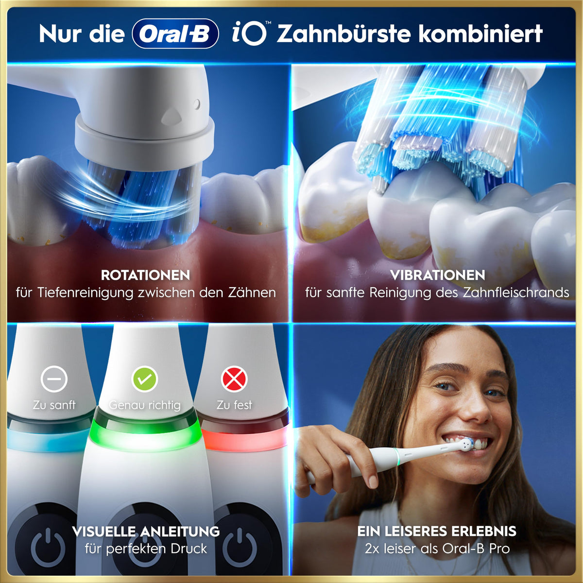 Oral-B iO - our most advanced technology with individually powered bristles and a dentist-inspired round brush head. - iOM9.1A1.ADH