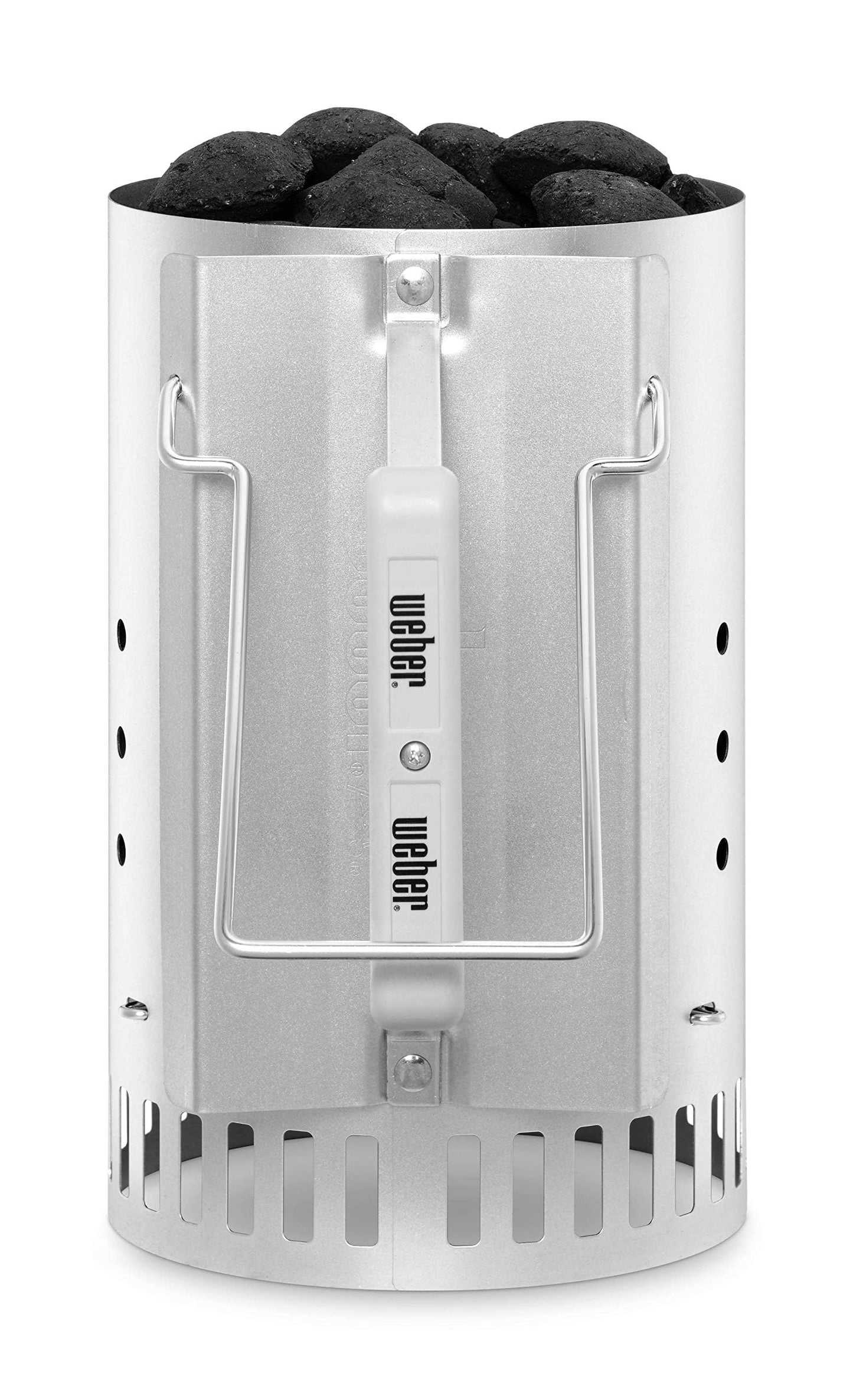 Weber chimney starter, Rapidfire Starter - Large (32cm height), compact grill lighter with two handles, for all charcoal grills from Ø 47cm, ignition aid for charcoal, briquettes - (7416) (pack of 2)