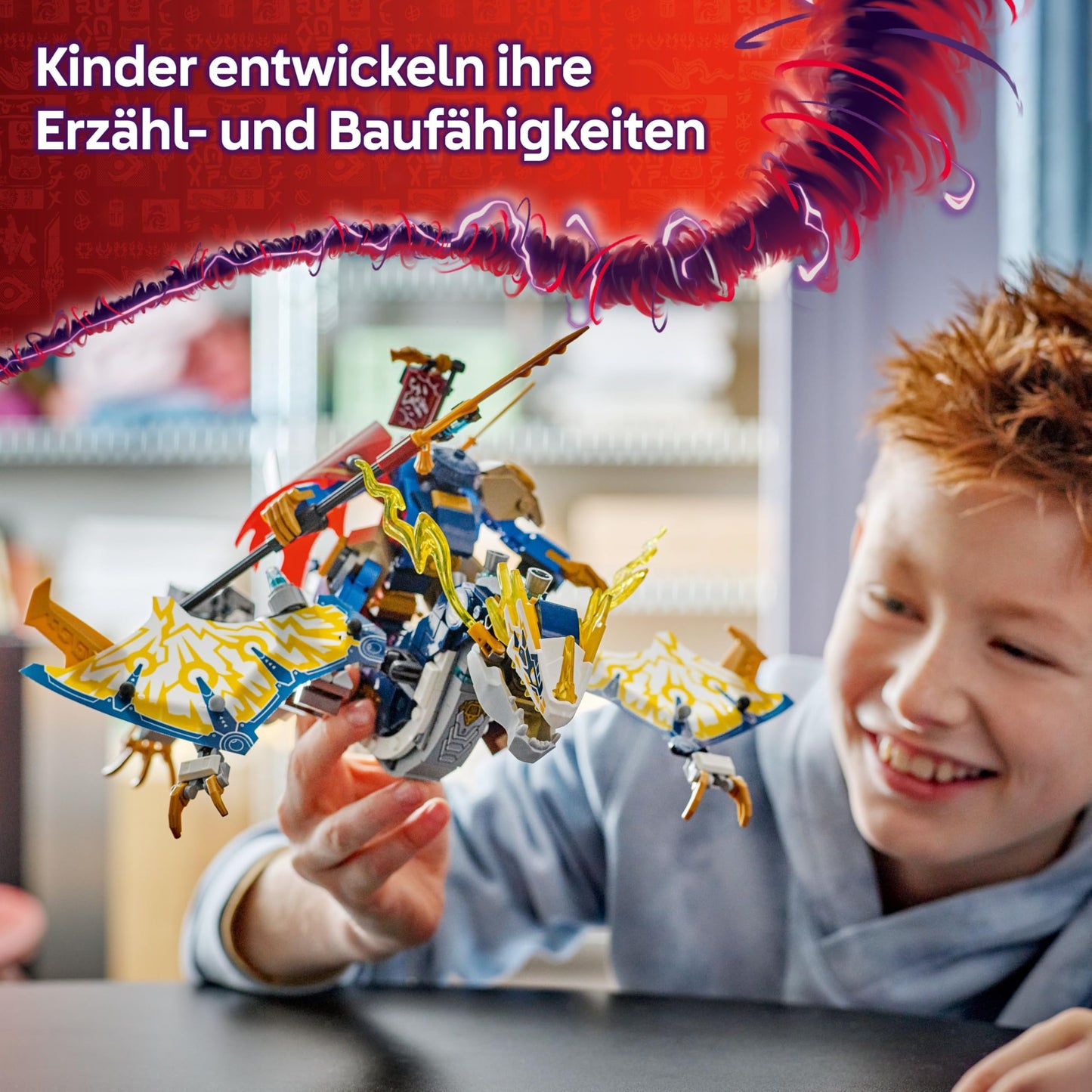 LEGO NINJAGO Rogues Mech Dragon Rider - Ninja toy with dragon, 4 minifigures and equipment - gift idea for boys and fans of Rise of Dragons aged 8 and up - 71843