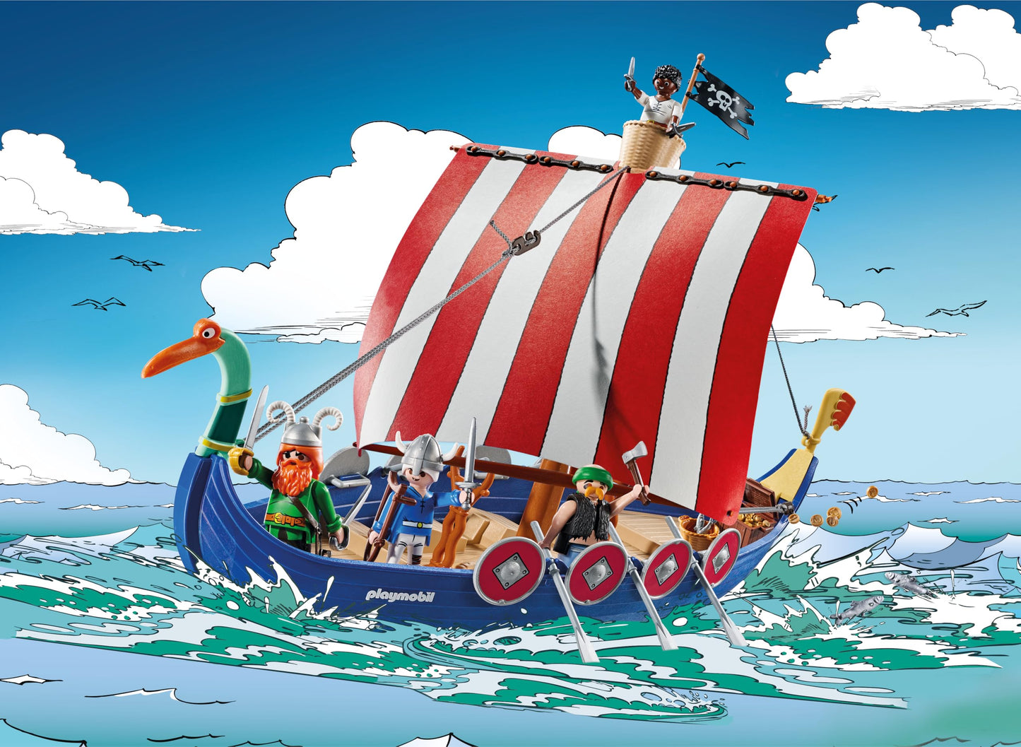 PLAYMOBIL Asterix Pirate Ship | Asterix and Obelix | Adventure toys for children aged 5 and up | 71888