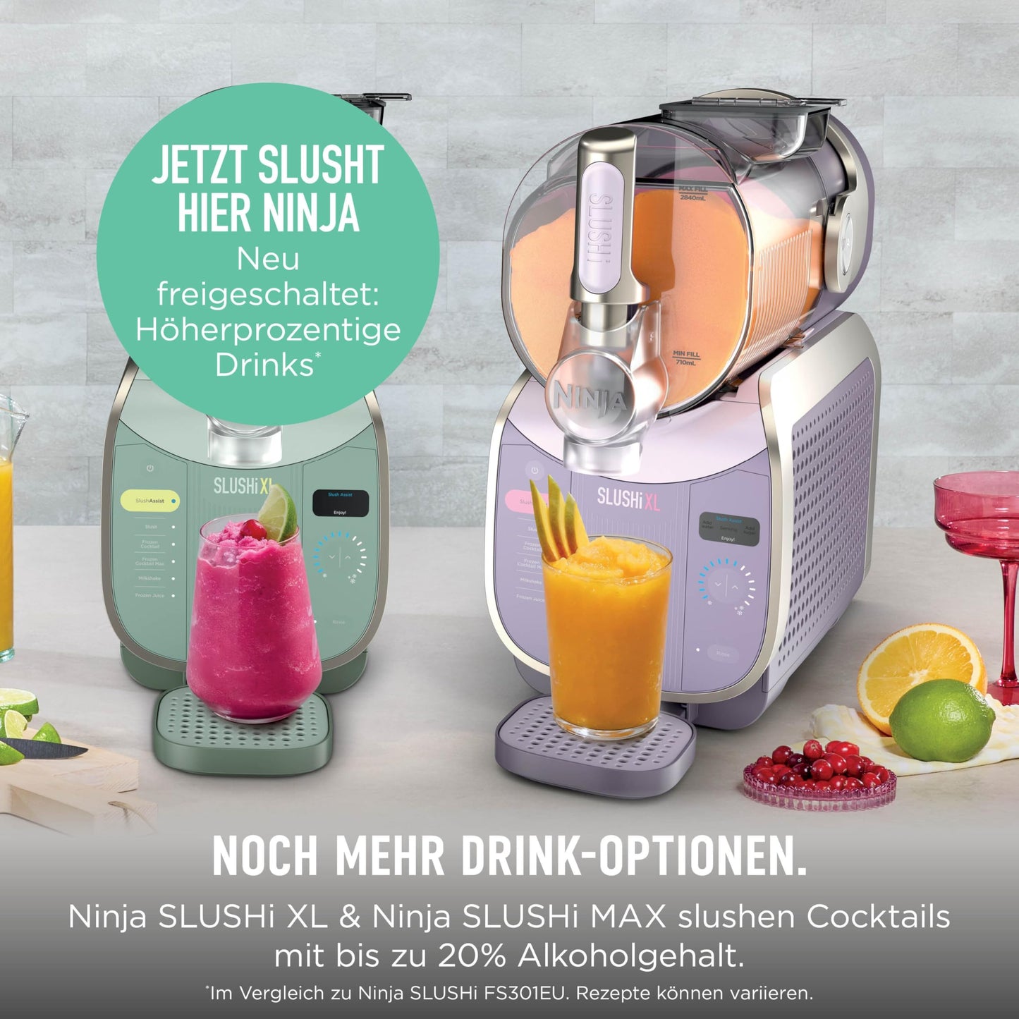 Ninja SLUSHi XL Slush Ice Cream Maker with SlushAssist Technology, Large 3.7L Capacity (Max Capacity 2,840ml), for Slush, Frozen Cocktails and More, Pink FS601EUPK1