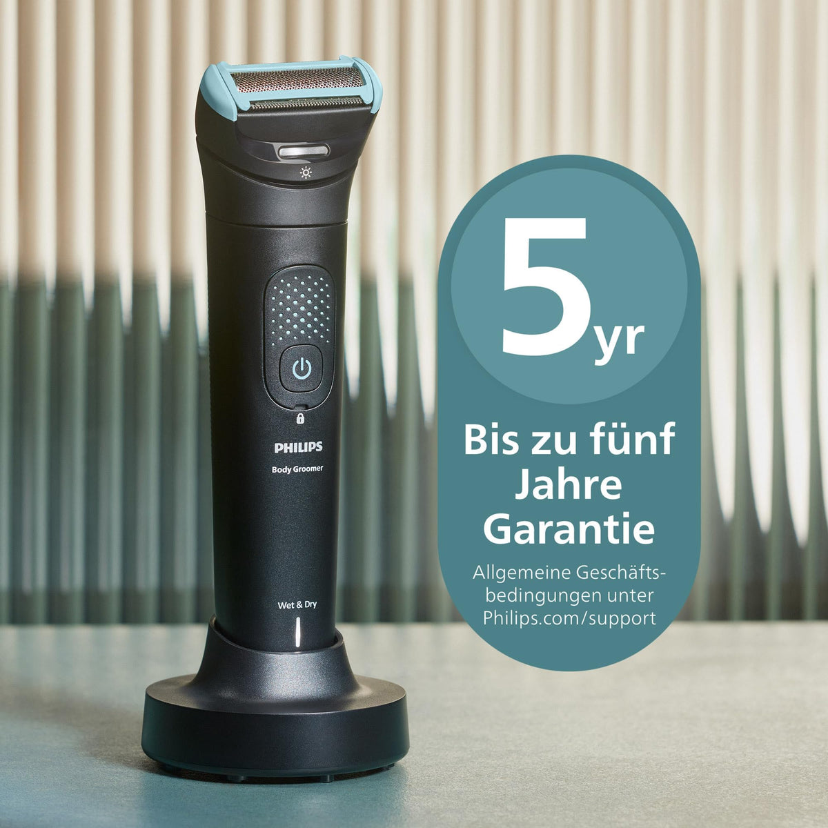 Philips Body Groomer 7000 Series - Trimmer for men with 2D Flex Head, Triple Protect Shave System, interchangeable heads, Intimate Trim & Shave, 100% showerproof, 120 minutes runtime, model BG7485/30