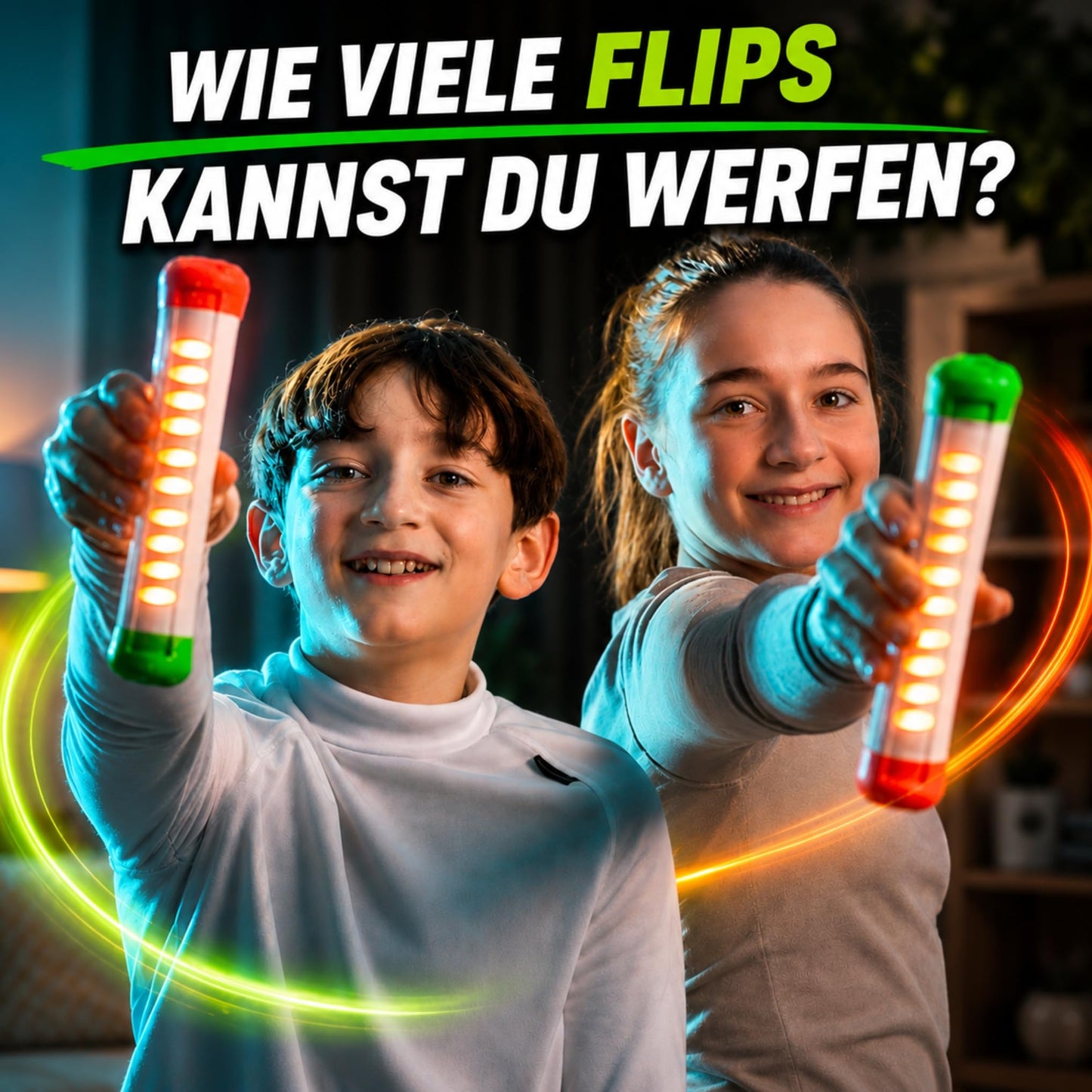 Stickflip How many flips can you throw? | The Self-Counting Flip Challenge | 10 skill games each with high scores | Cool toys for children, teenagers and adults Solo and multiplayer - IP010