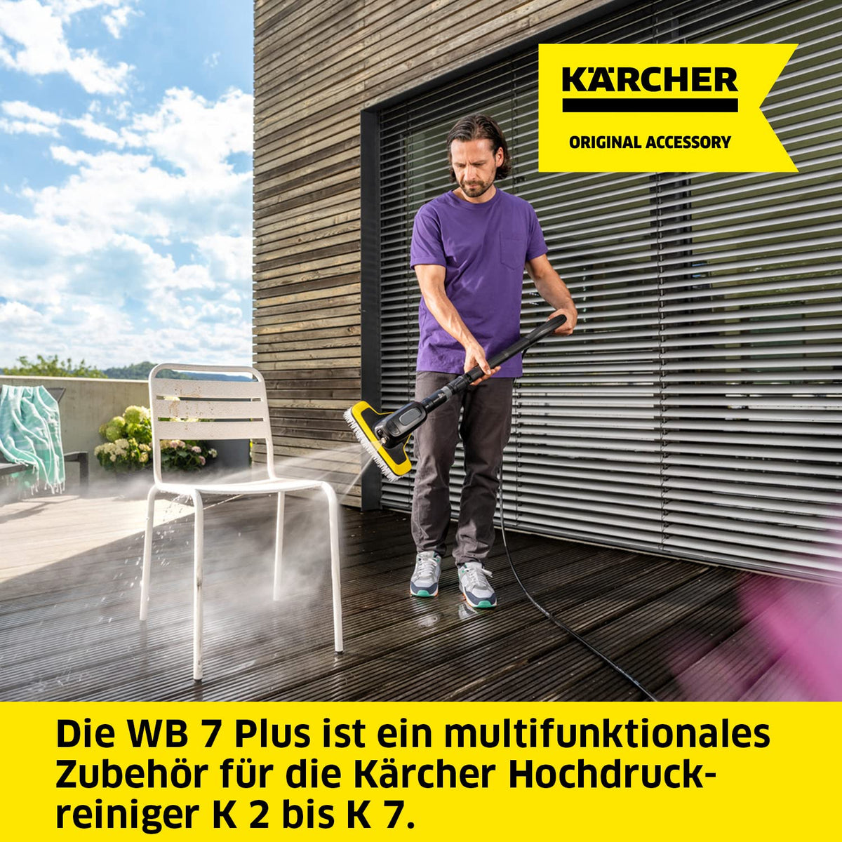 Kärcher Original Wash Brush WB 7 Plus, 3-in-1 Wash Brush - 2.644-374.0