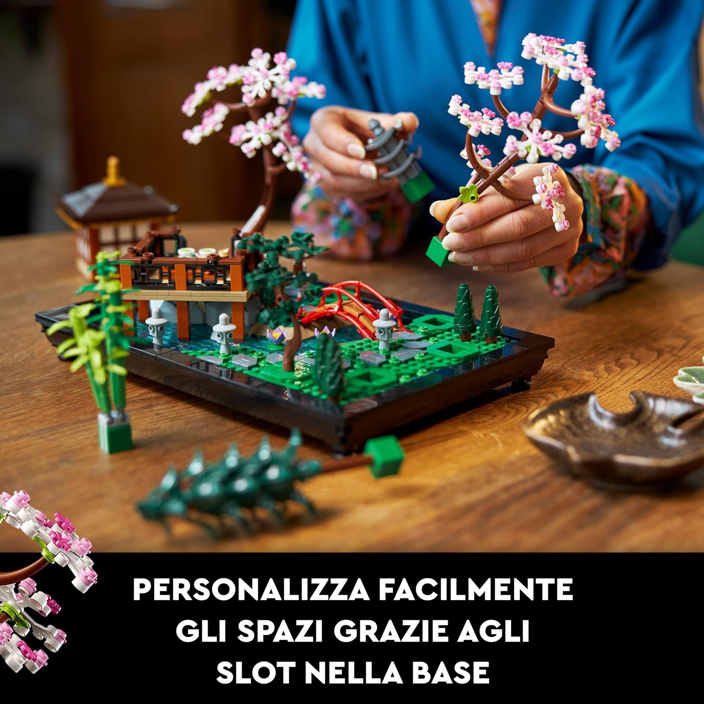 LEGO Icons Garden of Silence, Botanical Zen Garden Set for Adults with Lotus Flowers & 10311 Icons Orchid, Artificial Plants Set with Flowers - 10315