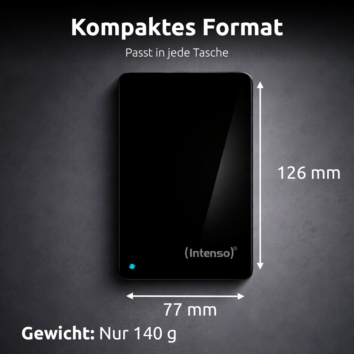 Intenso 2.5" Portable Hard Drive 320 GB - External Hard Drive USB 3.2 - BPSCS25407-6021530