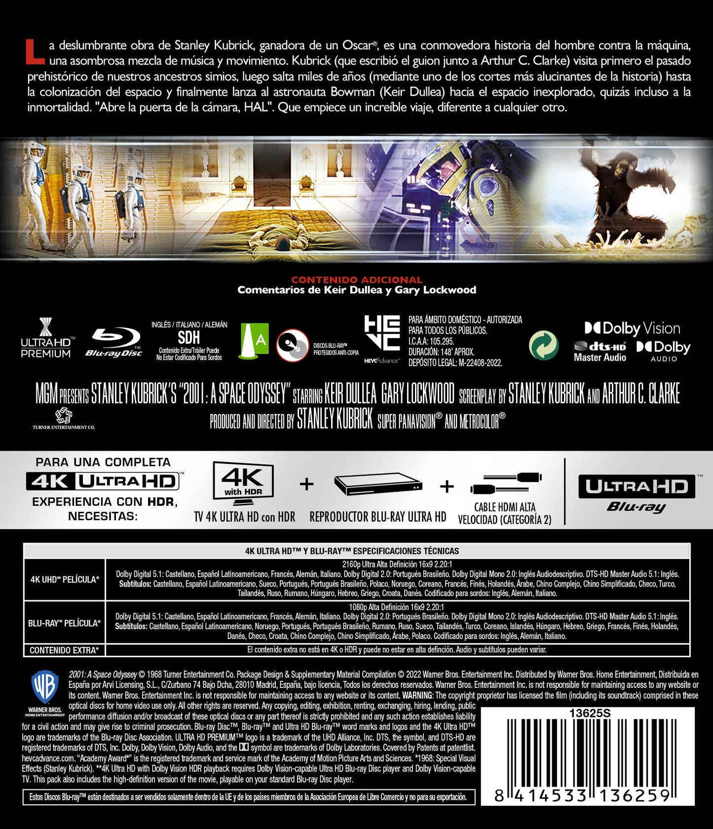 2001: UNA odisea en el espacio 2001: (4K UHD + Blu-ray) - cgydxscgpjod095