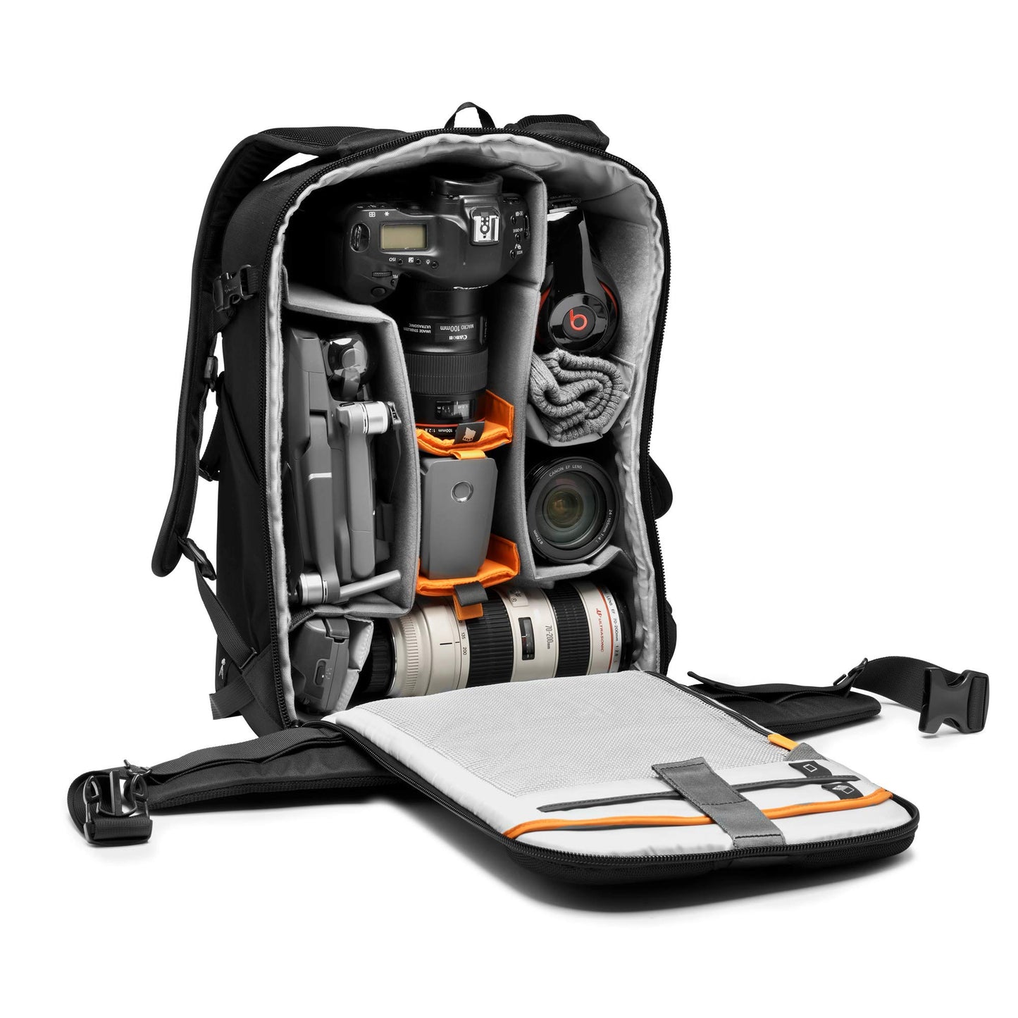 Lowepro Flipside BP 400 AW III camera backpack for mirrorless/DSLR cameras - rear and side access - adjustable compartment dividers - for mirrorless cameras such as Sony α7 - LP37352-PWW, Black